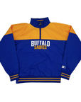 Women's Buffalo Sabres Royal & Gold Quarter Zip Starter Jacket