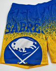 Buffalo Sabres Royal & Gold With Big Logo Mesh Shorts