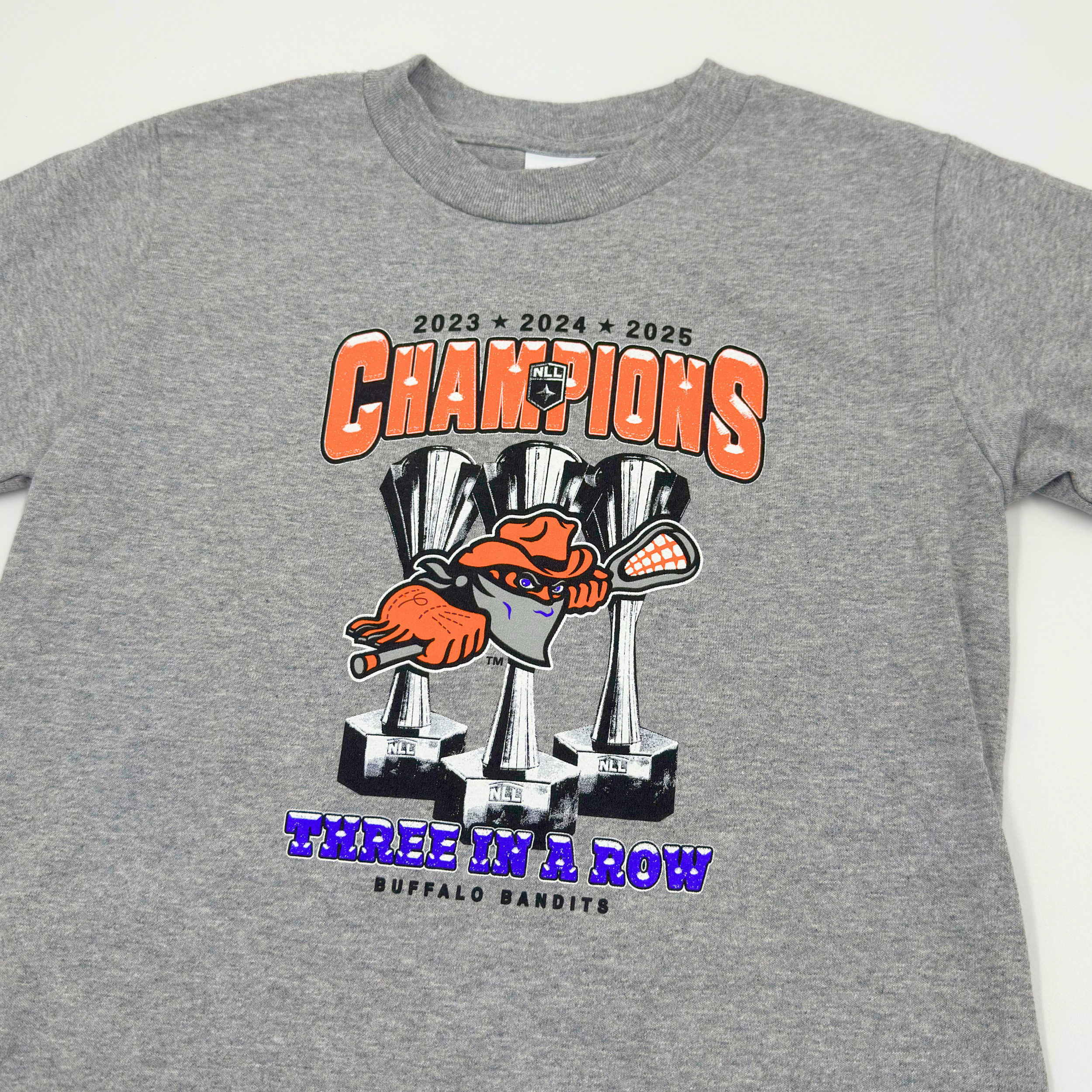 Youth Buffalo Bandits Three In a Row NLL Championship T-Shirt 