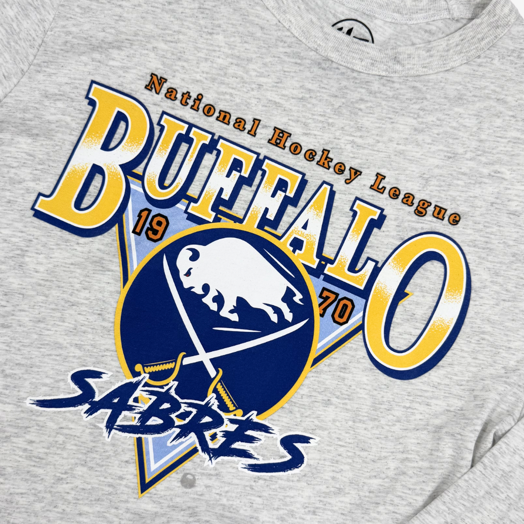 47 Brand Buffalo Sabres Retro Style Gray Franklin Long Sleeve