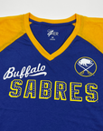 Women's Buffalo Sabres Royal & Gold Oversized T-Shirt