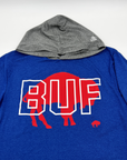 New Era Bills Royal Heather with Retro Logo Lightweight Short Sleeve Hoodie