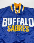 Buffalo Sabres Royal Satin Varsity Snap Up Starter Jacket