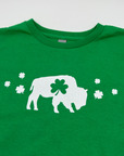 Youth Buffalo With Clovers Irish Green & White T-Shirt
