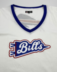 Women's Plus New Era Bills With Primary Logo White Short Sleeve Shirt