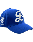 "B" With Buffalo City Seal Smiley Face Royal Cap