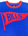 Final Sale - New Era Buffalo Bills Pennant Royal Blue Short Sleeve Shirt