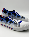 Buffalo Bills Sunset & Palm Trees Low Top Canvas Sneakers