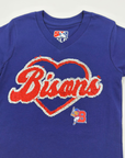 Girls New Era Buffalo Bisons Sequin Navy V-Neck