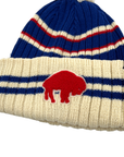 '47 Brand Buffalo Bills Retro Logo Royal & Cream Knit Winter Hat