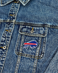 Women's Buffalo Bills Oversized Cropped Denim Jacket