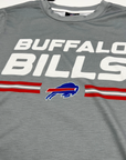 Buffalo Bills Wordmark With Logo Ash Gray Rash Guard Long Sleeve Shirt