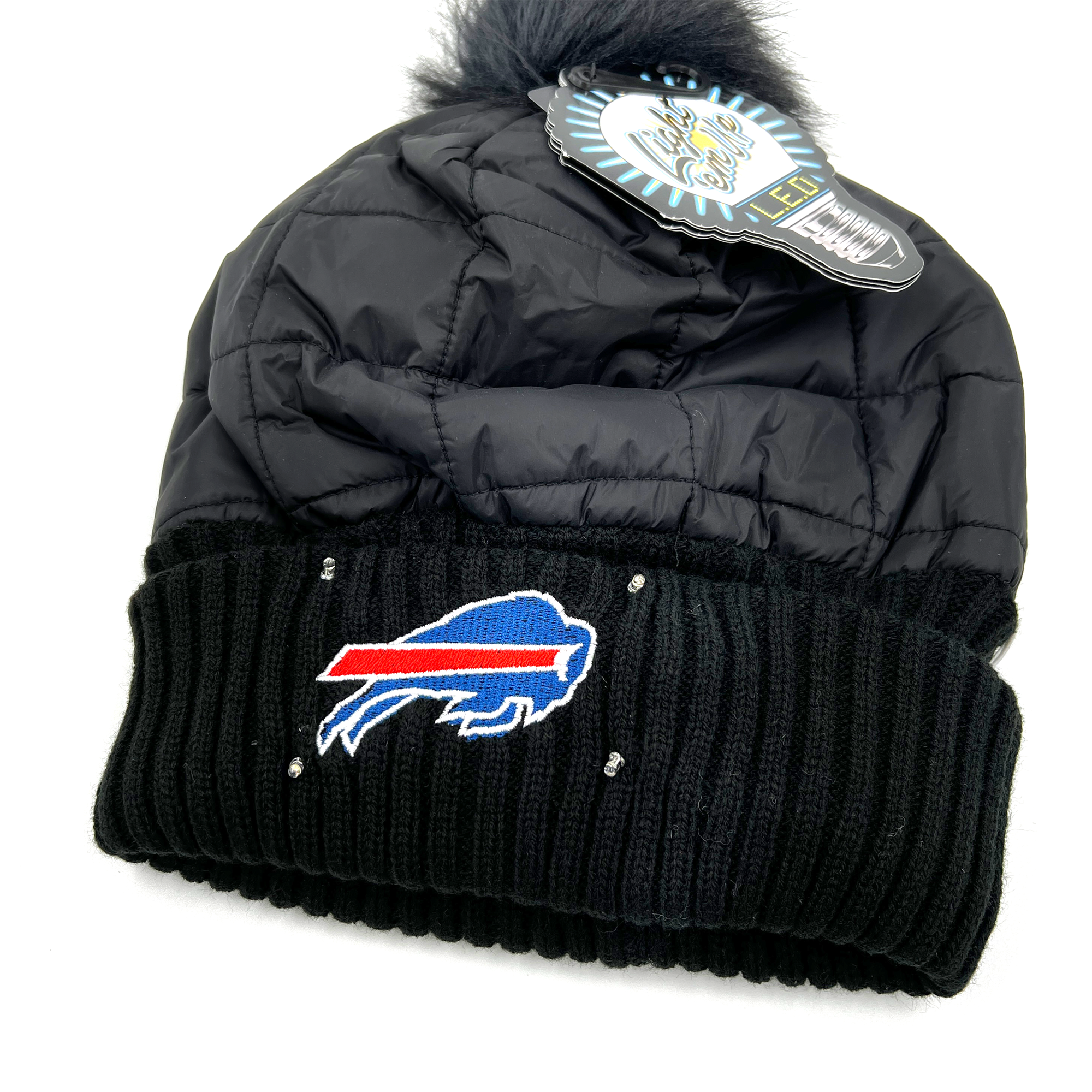 Women's Buffalo Bills Light Up Black Winter Hat Final Sale