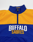 Women's Buffalo Sabres Royal & Gold Quarter Zip Starter Jacket