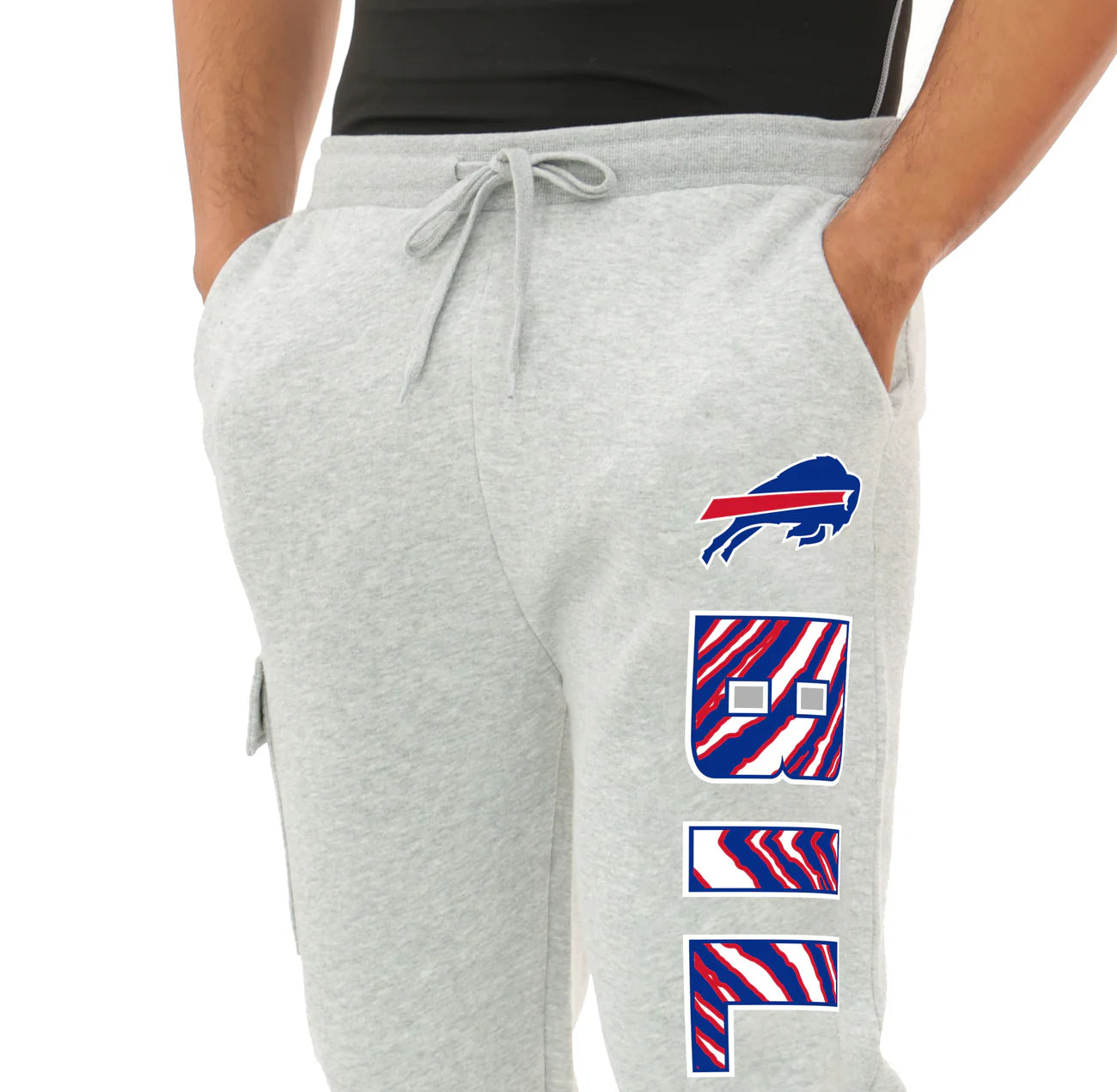 Zubaz Buffalo Bills Gray 90s Team Cargo Joggers | The BFLO Store