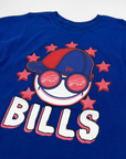 Youth Girls New Era Bills Royal With Happy Fan Short Sleeve Shirt