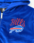 Women's Buffalo Bills Velour Cropped Zip-Up
