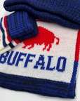 Buffalo 716 Red, White, and Blue Hat, Gloves, and Scarf Set