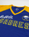 Women's Buffalo Sabres Royal & Gold Oversized T-Shirt