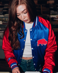 The Killers x BFLO Royal & Red Satin Bomber Jacket