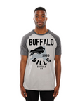 New Era Buffalo Bills Primary Logo With NY State Heather Gray T-Shirt