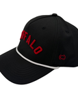 Black Red Black Performance Rope "Buffalo" Hat