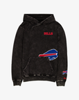 New Era Buffalo Bills Black Mineral Wash Oversized Logo Hoodie