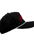 Black Red Black Performance Rope "Buffalo" Hat