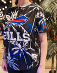 Buffalo Bills Floral Palm Rash Guard Short Sleeve Shirt