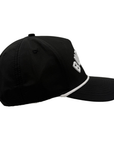 Black White Black Performance Rope "Buffalo" Hat