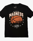 "It's Time For Madness" Buffalo NY With Basketball Black T-Shirt