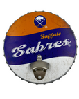 Buffalo Sabres Blue & Gold Metal Bottle Opener Sign
