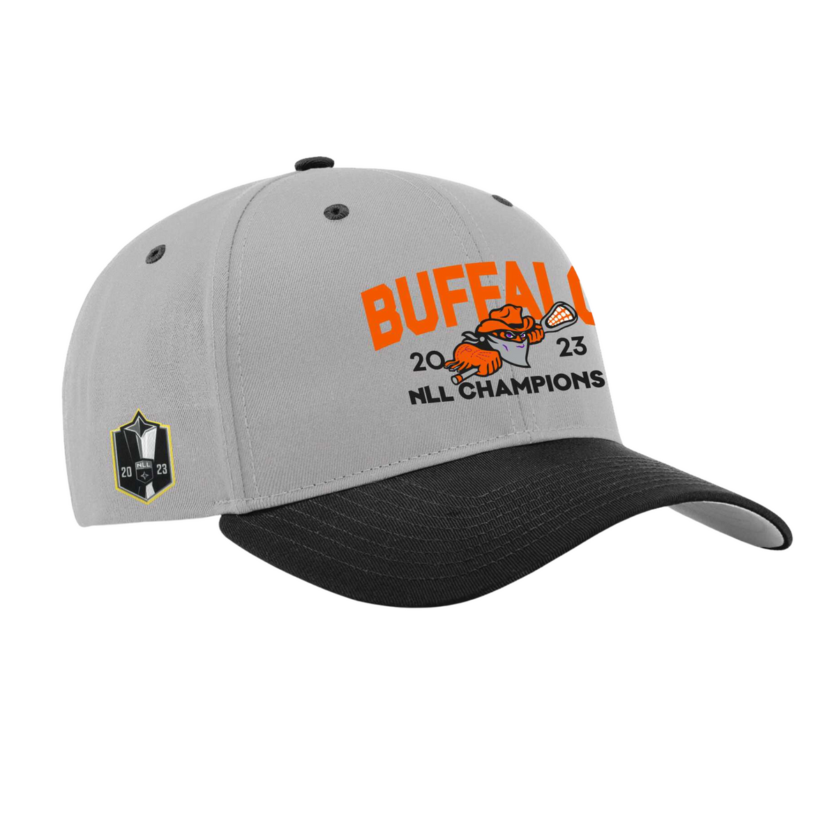 Buffalo Lacrosse Team Hat - Orange & Black Deluxe Hat - Optional