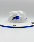 Youth New Era Buffalo Bills 2025 Training Camp White & Royal Bucket Hat