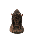 5" Bronze Resin Bison Statue