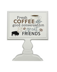 BFLO Fresh Coffee Wooden Tabletop Sign