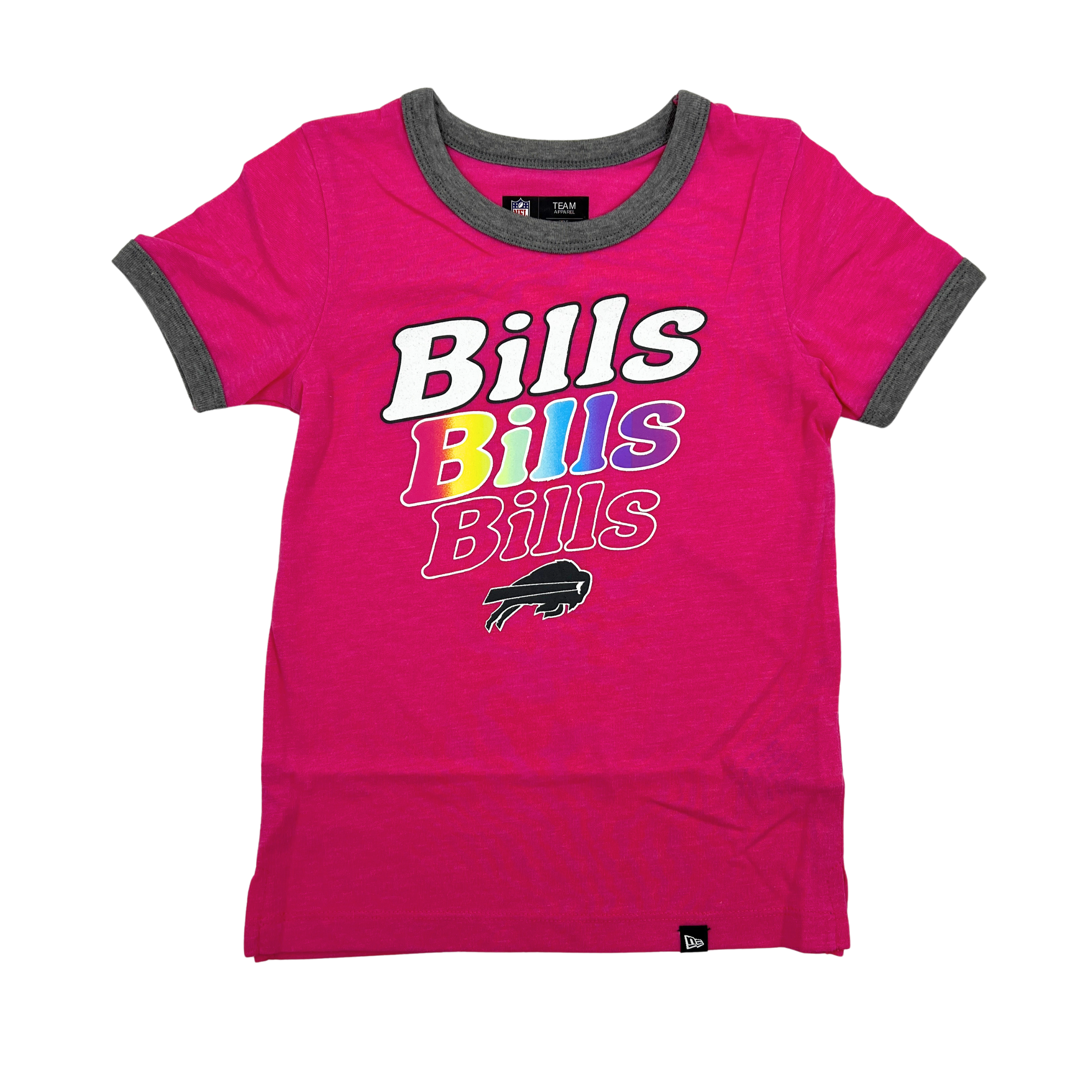 Girls New Era Buffalo Bills With Primary Logo Pink Shirt | The