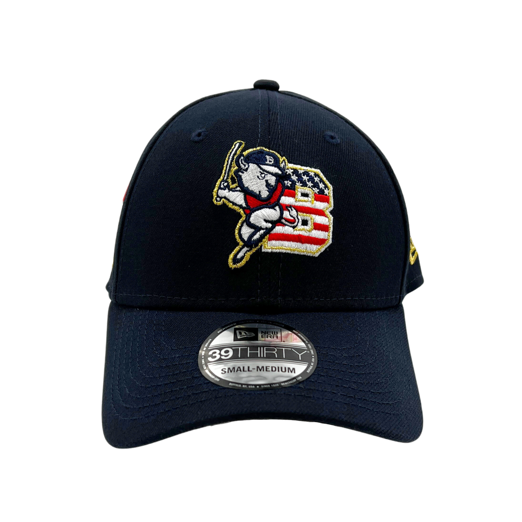 New Era Buffalo Bisons Stars &amp; Stripes Navy Stretch Fit Hat