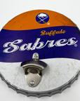 Buffalo Sabres Blue & Gold Metal Bottle Opener Sign