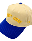 Cream Two Tone Yellow Blue "Scary Good" Dad Cap