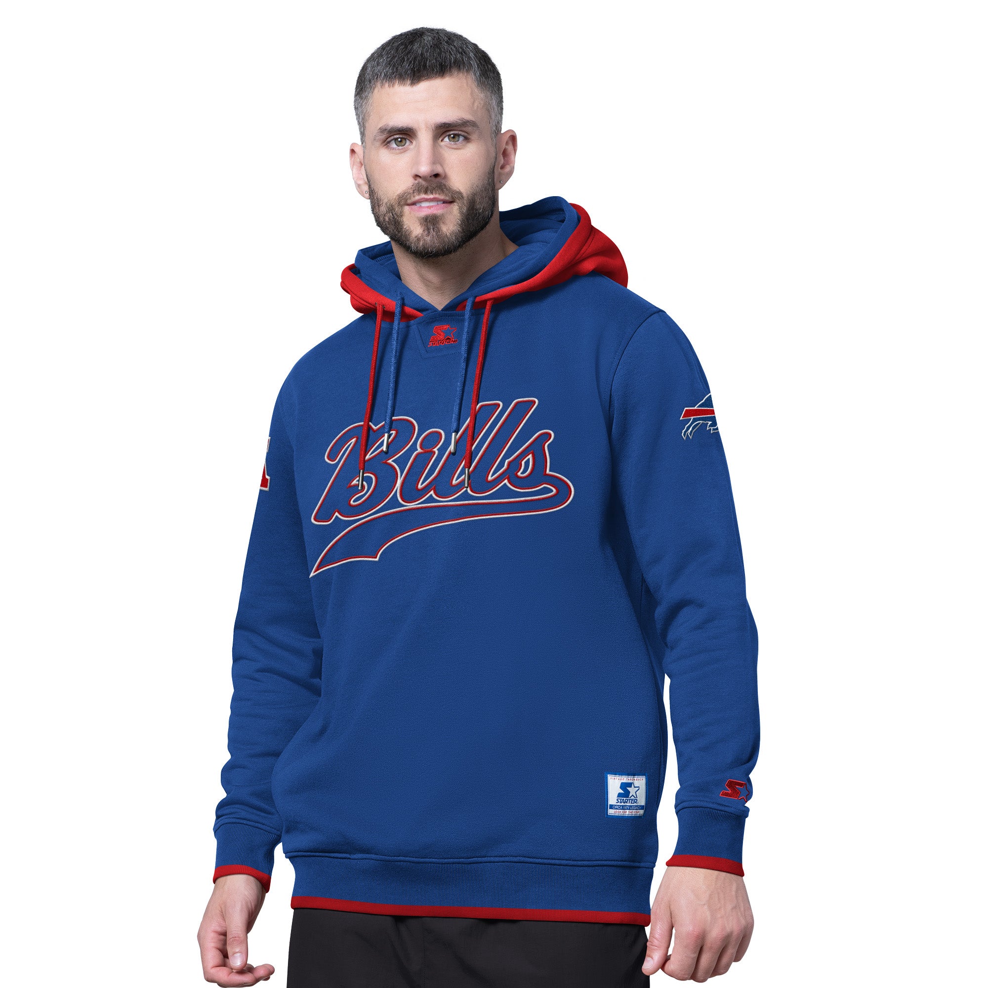 Starter Buffalo Bills Double Red & Blue Hoodie | The BFLO Store
