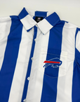 Buffalo Bills Royal & White Nautical Stripe Button Up