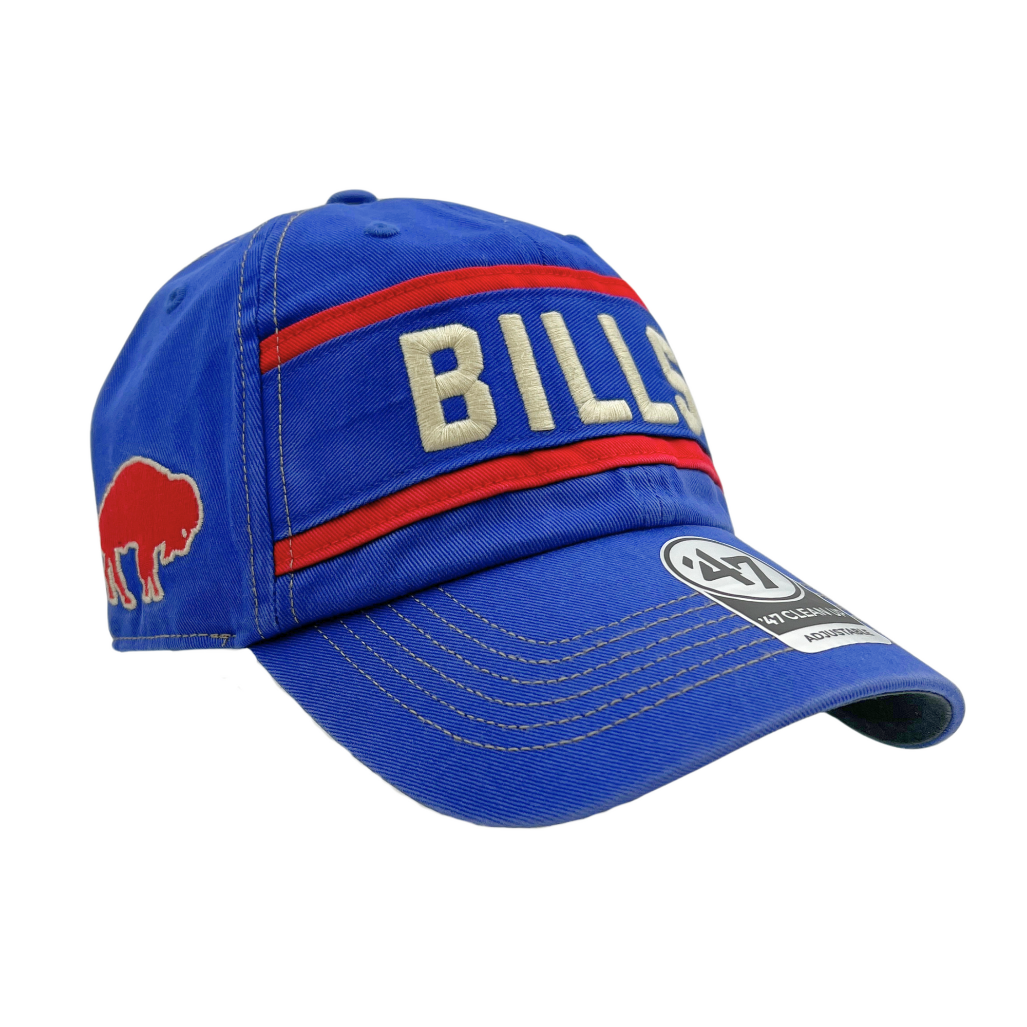 &#39;47 Brand Buffalo Bills With Retro Logo &amp; Stripes Royal Legacy Hat