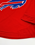 Buffalo Bills Wordmark With Big Logo Red Rash Guard Long Sleeve Shirt