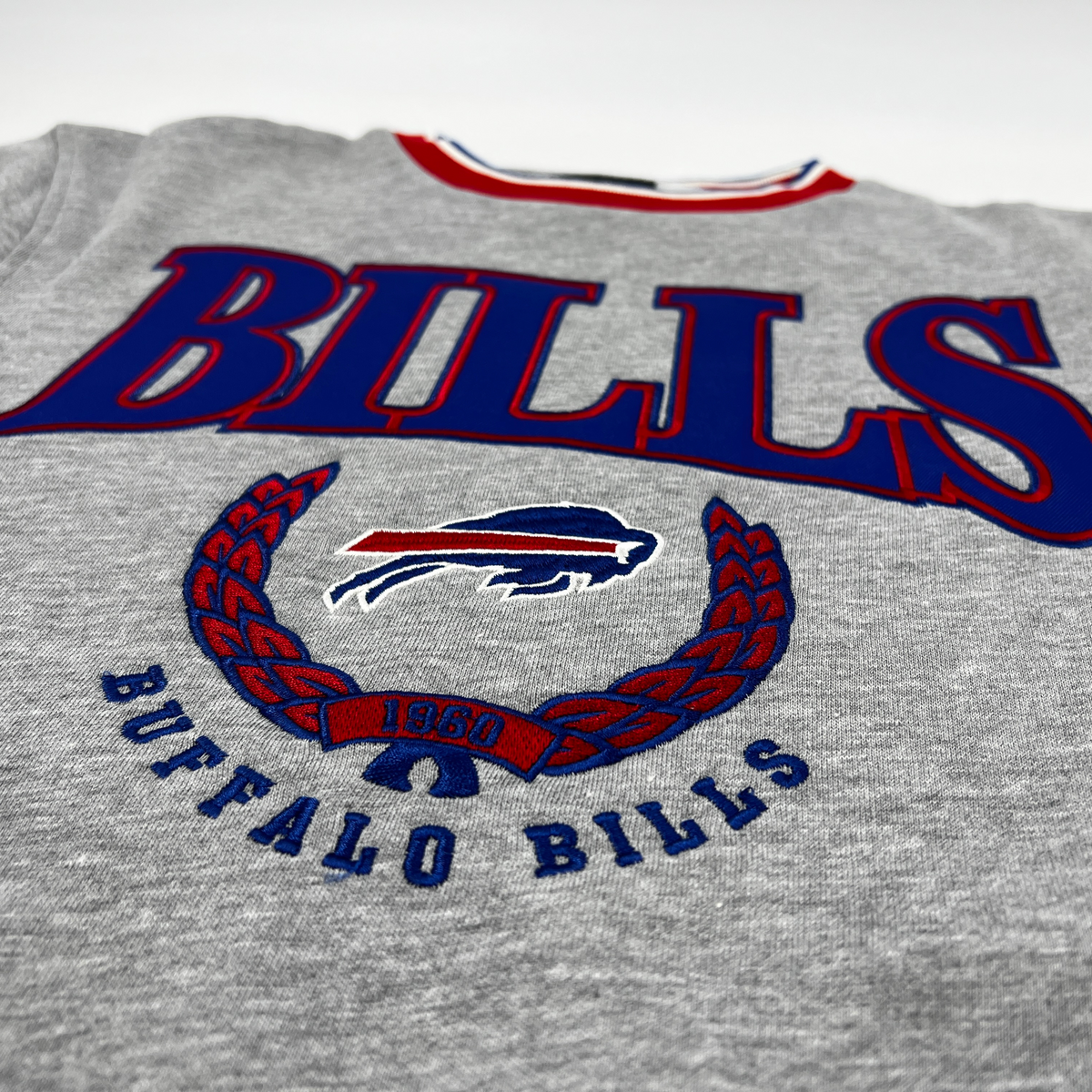 Buffalo Bills Women's Crew With Pocket, Heather Gray