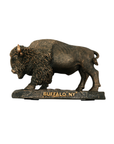 7" Bronze Resin Bison Statue