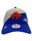 Women's Buffalo Bills Stone & Royal With Retro Logo Adjustable Hat