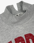 Sabres Heather Grey Goathead Red & Black Mockneck Sweater