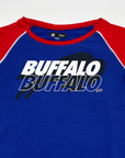 Women's New Era Bills Royal & Red 3/4 Long Sleeve Shirt