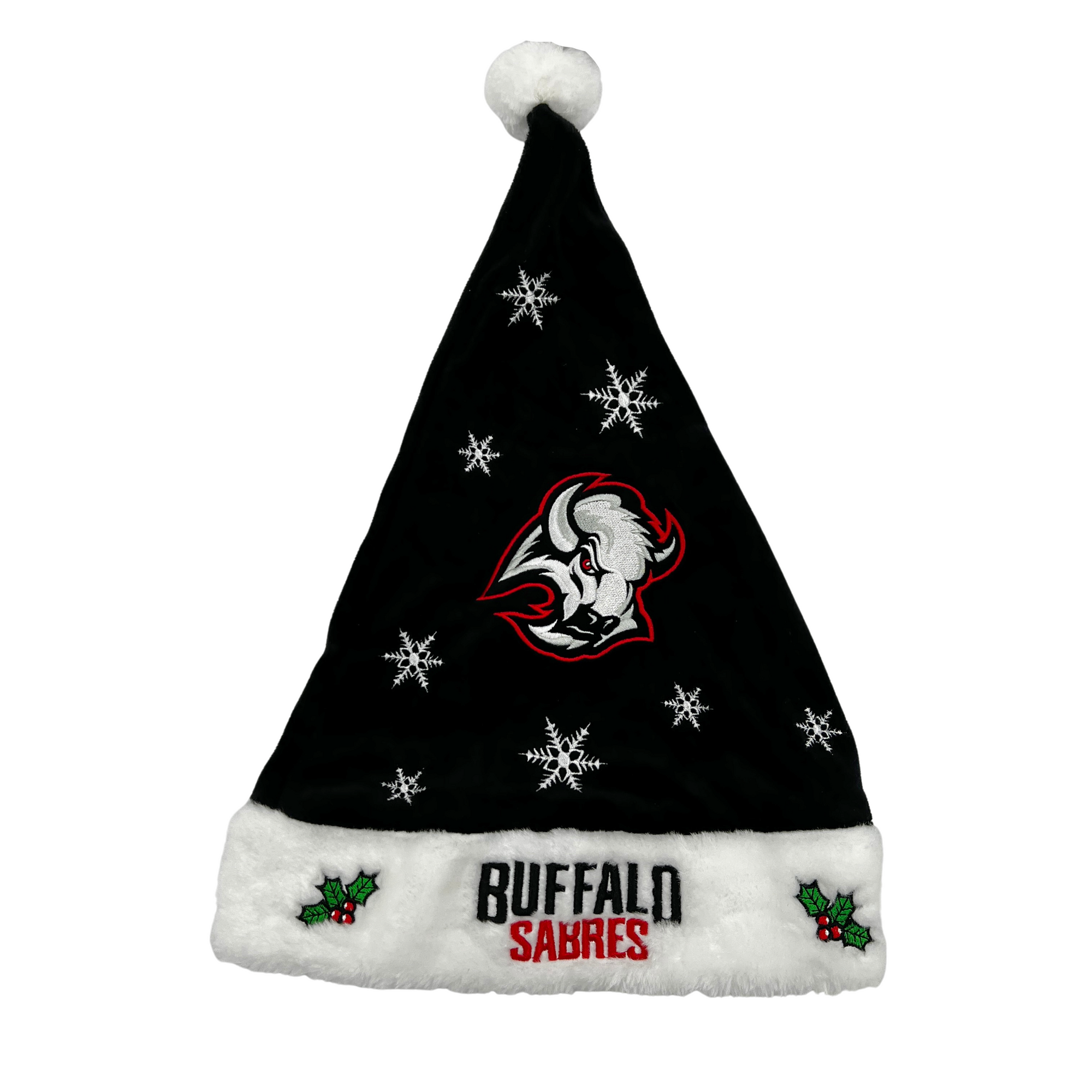 Buffalo Sabres Black & Red Holiday Santa Hat